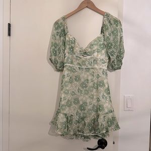 Green floral dress